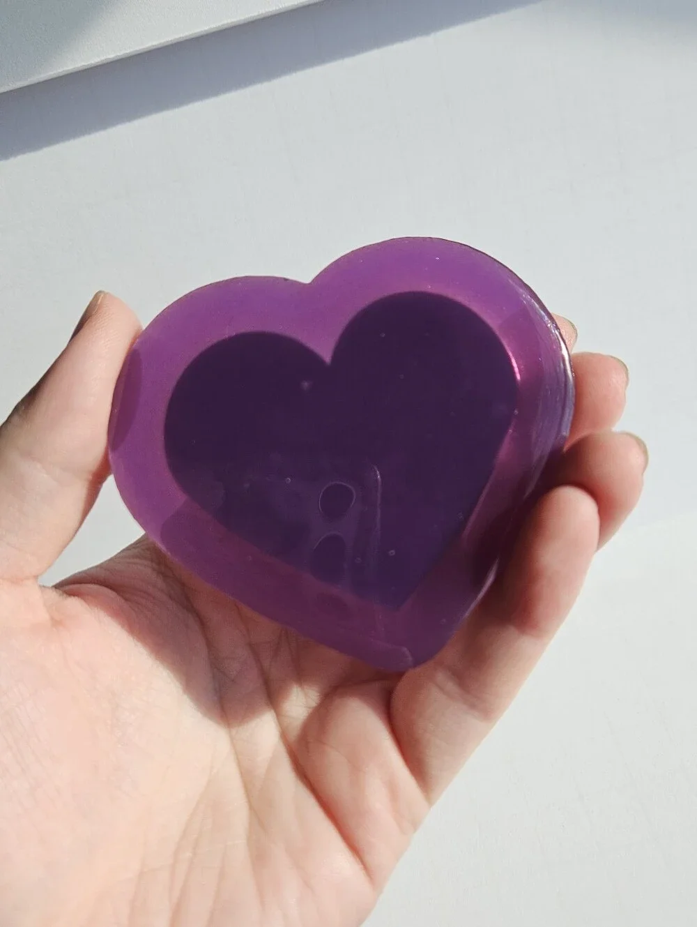 Handmade Purple Heart Pocket Resin Mirror Bridgerton Coquette Girly Vibes
